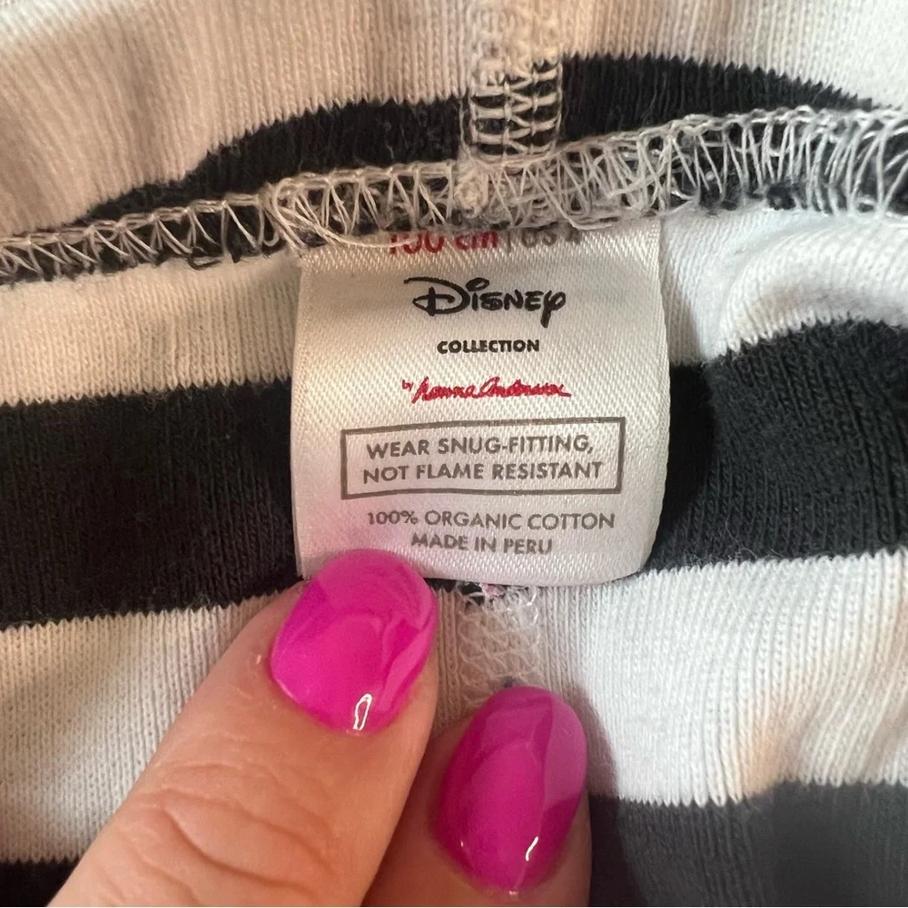 Hanna Andersson Disney Mickey Mouse Pajama Set Red Black Striped Organic Cotton